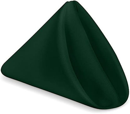 Picture of Utopia Home [24 Pack] Cloth Napkins 17 by 17 Inches, 100% Polyester Hunter Green Dinner Napkins with Hemmed Edges, Washable Napkins Ideal for Parties, Weddings and Dinners