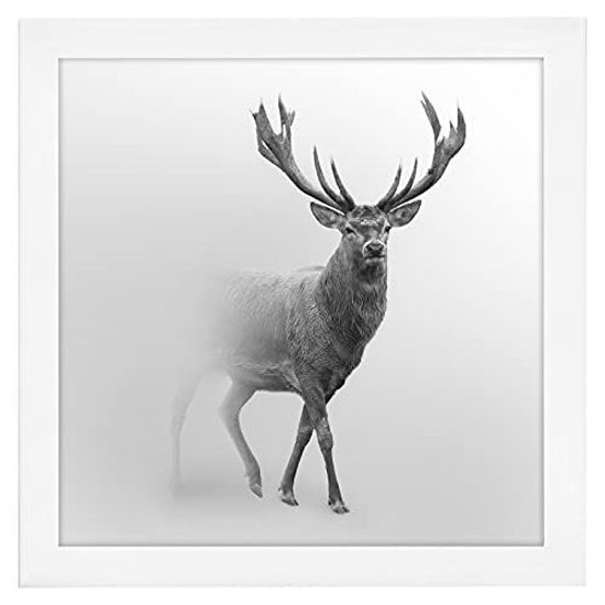 Picture of Americanflat 16x16 Poster Frame in White with Polished Plexiglass - Horizontal and Vertical Formats with Included Hanging Hardware