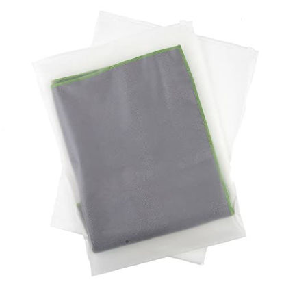 Picture of Frosted Slide Zip Plastic Bags for Packaging Products - 12x15" - 100 Pack - Shirt Packaging - Plastic Packaging Bags - Shirt Bags - Plastic Zip Bags for Packaging