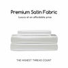 Picture of MR&HM Satin Bed Sheets, Twin XL Size Sheets Set, 3 Pcs Silky Bedding Set with 15 Inches Deep Pocket for Mattress(Twin XL, Ivory)