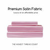 Picture of MR&HM Satin Bed Sheets, Twin XL Size Sheets Set, 3 Pcs Silky Bedding Set with 15 Inches Deep Pocket for Mattress(Twin XL, Pink)