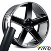 Picture of VViViD Auto Rim Air-Release Adhesive Vinyl Wrap 24 Inch x 30 Inch 4 Sheet Pack (Matte Black)