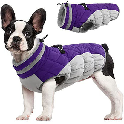 Picture of FUAMEY Padded Vest Dog Jacket - Reflective Dog Winter Coat Windproof Warm Winter Dog Jacket Comfortable Dog Apparel for Cold Weather - Warm Zip Up Dog Snowproof Vest for Small Medium and Large Dogs