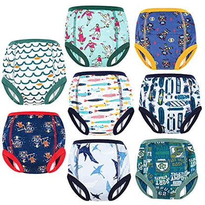 Picture of MooMoo Baby Potty Training Pants 8 Packs Absorbent Toddler Training Underwear for Boys 3T