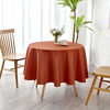 Picture of maxmill Round Jacquard Tablecloths Swirl Design Spillproof Wrinkle Free Heavy Weight Soft Table Cloth for Circular Table Cover of Thanksgiving Parties Decorations Tablecloth Round 90 Inch Rust