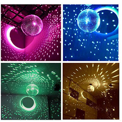 Picture of 8" Mirror Disco Ball Great for a Party or Dj Light Effect Christmas