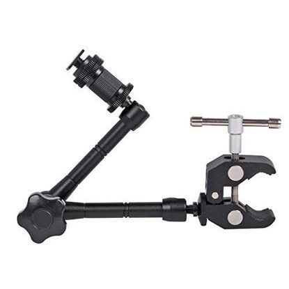 Picture of Pluto Black 11" Adjustable/Power Articulated Magic Arm Super Fixture for Digital SLR Cameras/Cameras/Smartphones/LCD Monitors/LED Video Lights