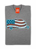 Picture of Camco "Life is Better at The Campsite Crew Neck Short-Sleeve American Flag Camper T-Shirt (Athletic Gray, XX-Large) (53334)