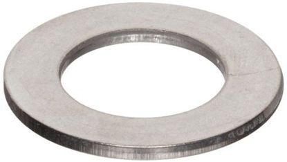 Picture of 18-8 Stainless Steel Flat Washer, #10 Hole Size, 0.144" ID, 0.312" OD, 0.062" Nominal Thickness, Made in US (Pack of 10)