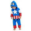 Picture of Marvel Avengers Captain America Toddler Boys Zip-Up Hooded Costume Coverall Blue 5T