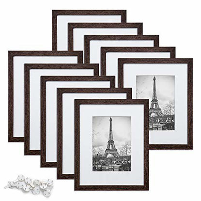 upsimples 5x7 Picture Frame Distressed White with Real Glass, Display  Pictures 4x6 with Mat or 5x7 Without Mat, Multi Photo Frames Collage for  Wall or
