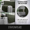 Picture of Sofa Shield Patented Slipcover, Reversible Tear Resistant Soft Quilted Microfiber, Durable Furniture Stain Protector with Straps, Washable Couch Cover for Dogs, Kids, 62 Seat Width, Hunter Green Sage
