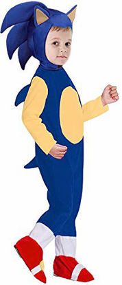 Picture of VARWANEO Halloween Sonic The Hedgehog Costume with Headpiece for Kids Cartoon Costumes for Boys 8-9T