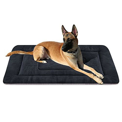 Picture of Large Dog Bed 42 inch Crate Bed Pad Mat Soft Washable Pet Beds Non Slip Mattress Kennel Pads