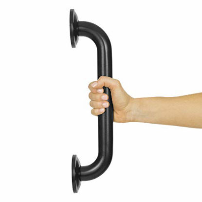 Picture of Vive Metal Grab Bar (16" Inches) - Balance Handrail Shower Assist - Bathroom, Bathtub Mounted Safety Hand Support Rail - Stainless Steel Wall Mount for Handicap, Bath Handle, Elderly, Disabled, Injury