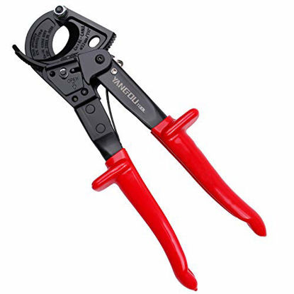 Picture of Yangoutool Ratchet Cable Wire Cutter and Heavy Duty Aluminum Copper Ratchet Cable Cutter for Cutting Electrical Wire Up to 240mm² Cutter Pliers