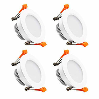 Picture of YGS-Tech 2 Inch LED Recessed Lighting Dimmable Downlight, 3W(35W Halogen Equivalent), 2700K Ultra Warm White, CRI80, LED Ceiling Light with LED Driver (4 Pack)