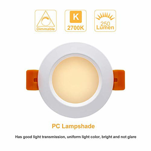 GetUSCart- YGS-Tech 2 Inch LED Recessed Lighting Dimmable Downlight, 3W ...
