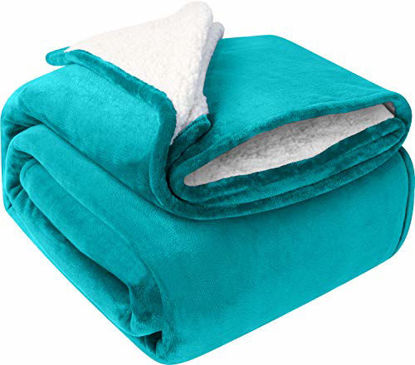 Utopia Bedding Fleece Blanket King Size Turquoise 300gSM Luxury Bed Blanket  Anti-Static Fuzzy Soft Blanket
