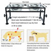 Picture of FOREYY Adjustable Raised Pet Bowls for Dogs and Cats - Elevated Iron Dog Cat Pet Food and Water Feeder Stand with 2 Stainless Steel Bowls and Anti Slip Feet for Small Medium Large Dogs (Medium)