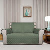 Picture of PureFit Reversible Quilted Sofa Cover, Water Resistant Slipcover Furniture Protector, Washable Couch Cover with Non Slip Foam and Elastic Straps for Kids, Dogs, Pets (Loveseat, Greyish Green/Beige)