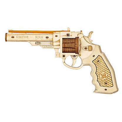 Picture of RoWood 3D Wooden Puzzle Toy Gun Model Kit, Rubber Band Gun Gift for Kids & Teens Boys Girls - Corsac M60