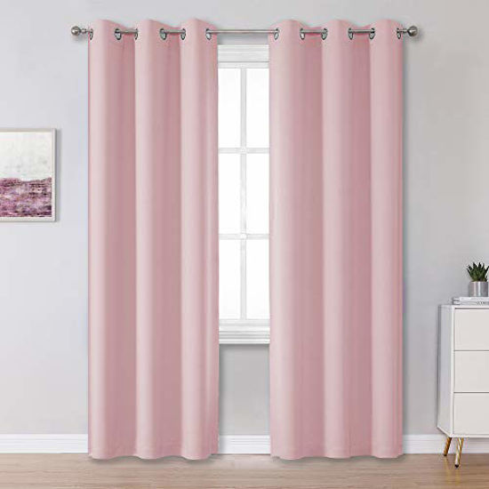 Getuscart Solid Pink Curtains 84