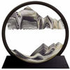 Picture of Aoderun Moving Sand Art Picture Round Glass 3D Deep Sea Sandscape in Motion Display Flowing Sand Frame Relaxing Desktop Home Office Work Decor (7")