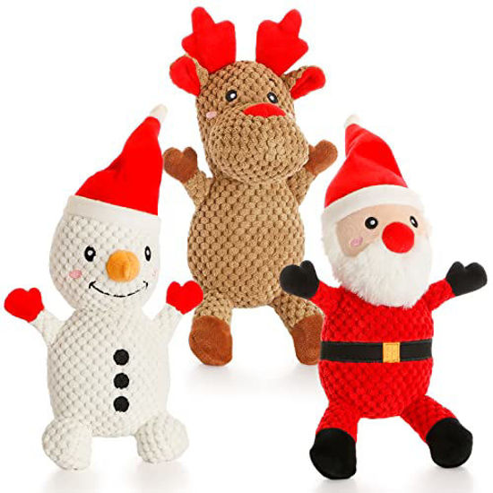 Senneny 3 Pack Dog Christmas Toys