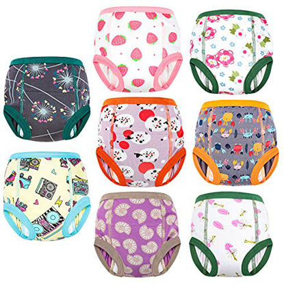 Picture of MooMoo Baby Potty Training Pants 8 Packs Absorbent Toddler Training Underwear for Girls 6T