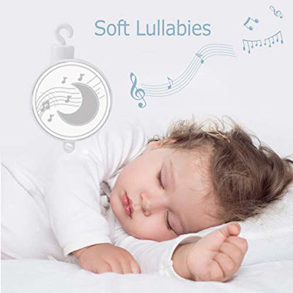 Picture of Baby Musical Mobile with Lullabies Music Box, Rotating Penguin Mobile Soother Crib Toy, Gift for Baby Nursery Bed Decoration for Newborn Boys and Girls