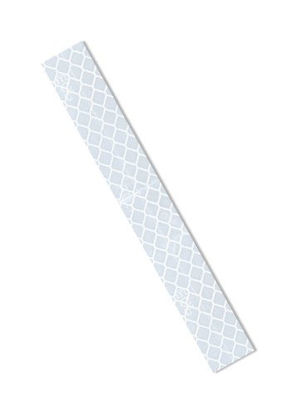 Picture of 3M 3430 White Micro Prismatic Sheeting Reflective Tape - (Pack of 25) 3 in. (W) X 10 in. (L) Non-Metalized Adhesive Tape Strip. Safety Tape