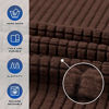 Picture of KEKUOU Stretch Loveseat Sofa Slipcover 1 Piece Couch Sofa Cover (55"-79") Furniture Protector 2 Seater Sofa with Elastic Bottom for Kids,Pet.Jacquard Small Checked Pattern Fabric(Medium,Chocolate)
