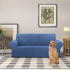 Picture of KEKUOU Stretch Loveseat Sofa Slipcover 1 Piece Couch Sofa Cover (55"-79") Furniture Protector 2 Seater Sofa with Elastic Bottom for Kids,Pet.Jacquard Small Checked Pattern Fabric(Medium,Riverside)