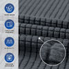 Picture of KEKUOU Stretch Loveseat Sofa Slipcover 1 Piece Couch Sofa Cover (55"-79") Furniture Protector 2 Seater Sofa with Elastic Bottom for Kids,Pet.Jacquard Small Checked Pattern Fabric(Medium,Charcoal)