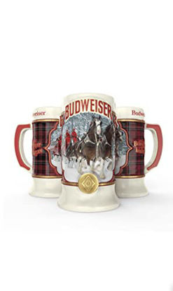 Picture of 2021 Budweiser Plaid Holiday Christmas Stein