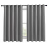 Picture of NICETOWN Silver Grey Blackout Curtain Panels for Bedroom, Thermal Insulated Grommet Top Blackout Draperies and Drapes for Basement (2 Panels, W70 x L63-inch, Silver Grey)