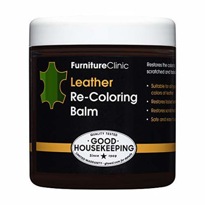 Picture of Furniture Clinic Leather Re-Coloring Balm | Non Toxic Leather Color Restorer for Furniture | 16 Colors of Leather Repair Cream (Pine Green), 8.5 fl oz