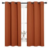 Picture of NICETOWN Bedroom Curtains 63 inches Long, Privacy and Thermal Insulated Blackout Drapes for Windows (Burnt Orange, 1 Pair, 42 x 63 inches)