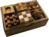 Picture of 6 Wooden Puzzle Gift Set In A Wood Box - 3D Unique IQ Puzzles
