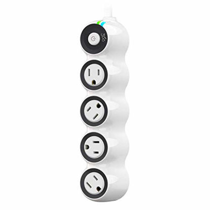 Picture of 360 Electrical 360522 PowerCurve Surge Protector Power Strip with 4 Rotating Outlets, 4ft Power Cord and 1080 Joules Surge Protection Designed to Fit Large Plugs