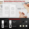 Picture of ENERLITES Screwless Duplex Wall Plates, Child Safe Receptacle Outlet Covers, Standard Size, 1-Gang 4.68"x 2.93", Unbreakable Polycarbonate Thermoplastic, UL Listed, SI8821-W-10PCS, Glossy, White