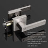 Picture of 1 Pack Probrico Interior Bedroom Entrance Door Lever Doorknobs Door Lock One Keyway Entry Keyed Entrance Lockset in Satin Nickel Each with 3 Keys