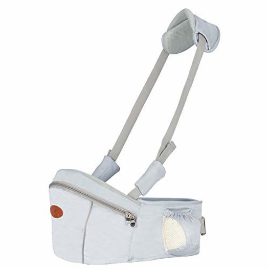 Picture of Baby Hip Seat Carrier Baby Waist Stool for Child Infant Toddler with Adjustable Strap Buckle Pocket Soft Inner Huge Storage (Grey)