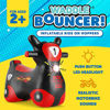 Picture of WADDLE Bouncy Hopper Inflatable Hopping Toy Scooter, Indoors and Outdoor Toy for Toddlers and Kids, Boys and Girls Ages 2 Years and Up (Black/Red Zoomer)