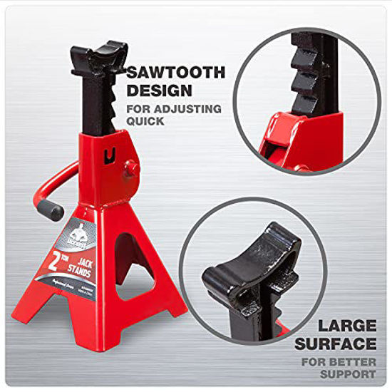 GetUSCart Jack Boss Car Jack Stands Low Profile 2 Ton 4,000 Lbs Capacity Steel Car Lifting
