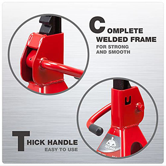 GetUSCart Jack Boss Car Jack Stands Low Profile 2 Ton 4,000 Lbs Capacity Steel Car Lifting