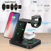 Picture of Wireless Charger,HUOTO 15W Max 3 in 1 Fast Wireless Charging Station Compatible with Apple Watch 1/2/3/4/5/AirPods2/AriPods Pro/iPhone 11/11pro/X/XS/XR/Xs Max/8/8 Plus/Galaxy Note 10/S10 (Black)