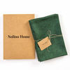 Picture of Solino Home 100% Pure Linen Dinner Napkins - 20 x 20 Inch Forest Green, Set of 4 Linen Napkins, Athena - European Flax, Soft & Handcrafted with Mitered Corners
