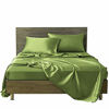 Picture of MR&HM Satin Bed Sheets, Twin XL Size Sheets Set, 3 Pcs Silky Bedding Set with 15 Inches Deep Pocket for Mattress(Twin XL, Sage)